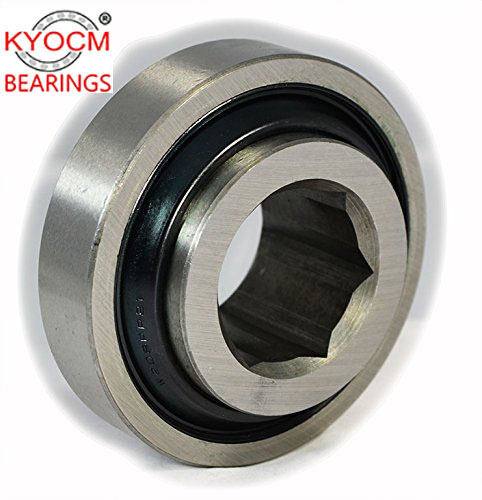 206KRRB6 Agriculture Bearing, Hex Bore, Two Single Lip Seals, 1